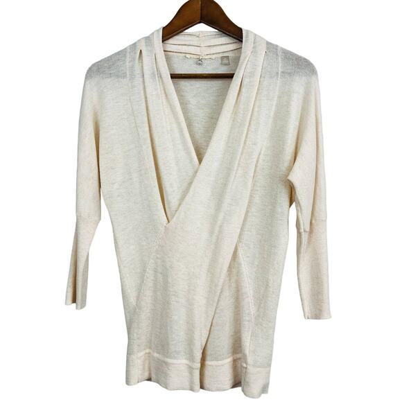 NEW! Knitted and Knotted V Neck Sweater Lightweight Long Sleeve - 4 - Picture 1 of 4